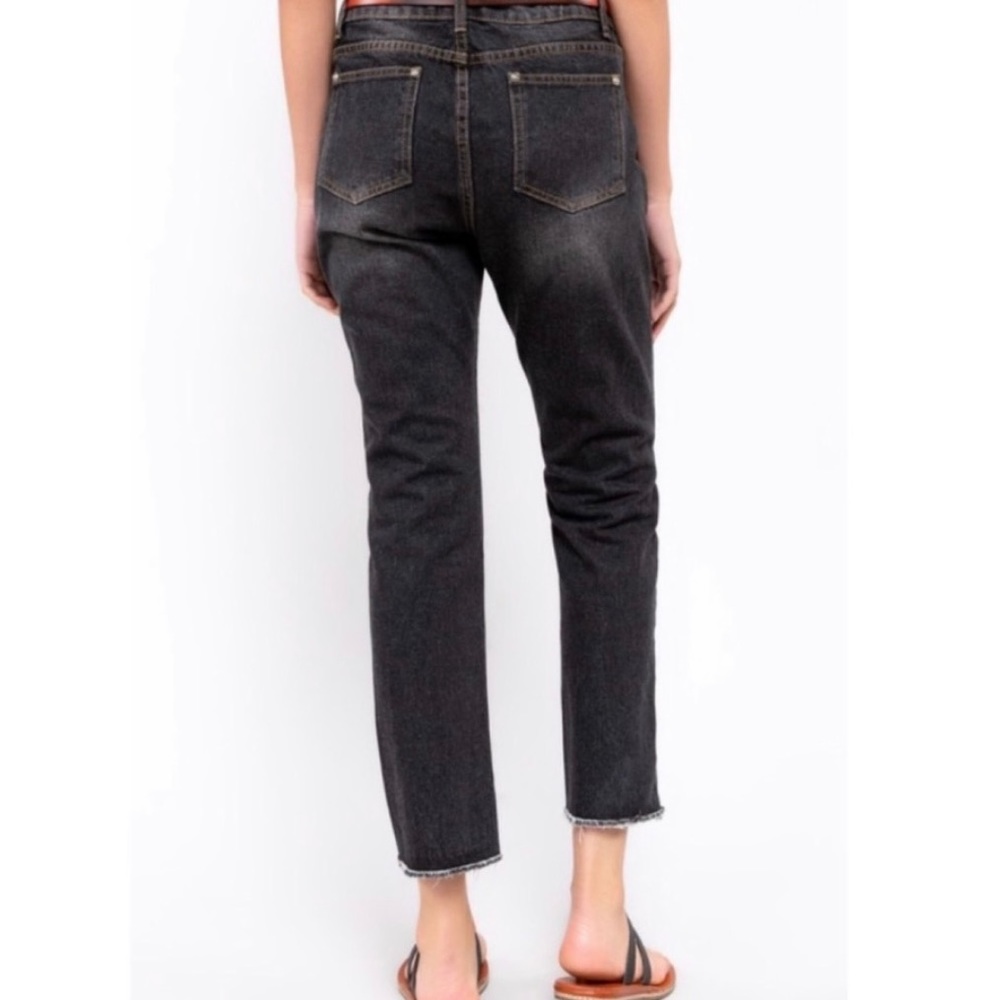 New! POL Black Denim Jeans Distressed w/ Mesh inside - Picture 6 of 13